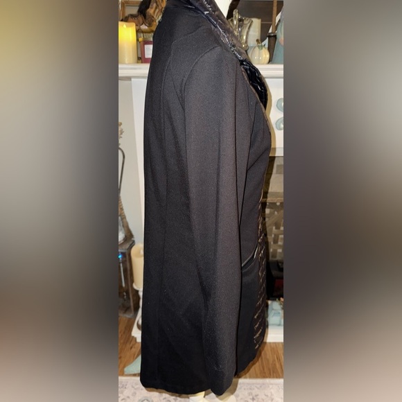 Renuar black long jacket. Used once EUC Size Medium - Picture 2 of 15